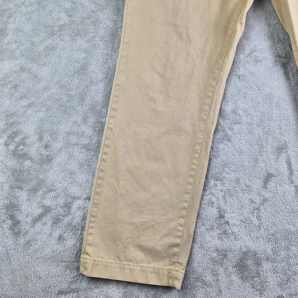 Banana Republic Emerson Pants Mens 38x32 Khaki Flat Front Straight Chino Preppy